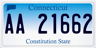 CT license plate AA21662