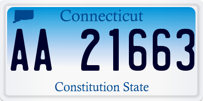 CT license plate AA21663