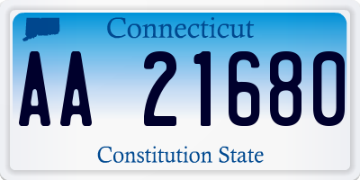 CT license plate AA21680