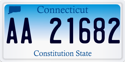 CT license plate AA21682