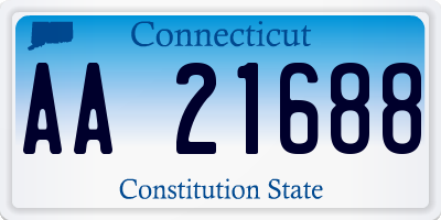 CT license plate AA21688