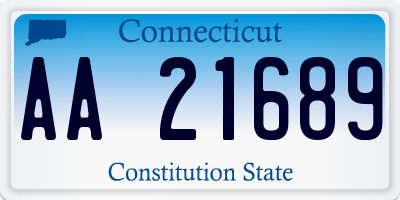 CT license plate AA21689