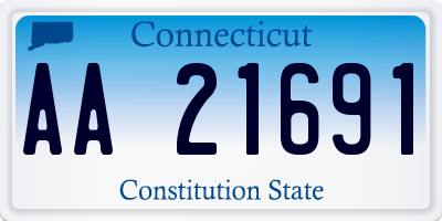 CT license plate AA21691