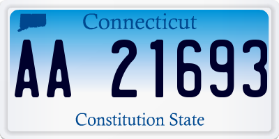 CT license plate AA21693