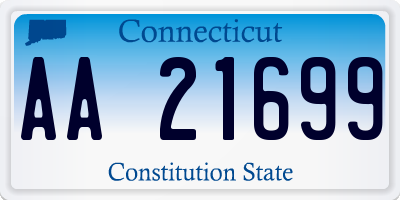 CT license plate AA21699