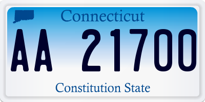 CT license plate AA21700