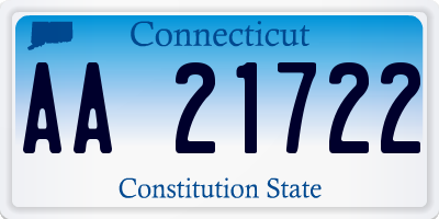 CT license plate AA21722