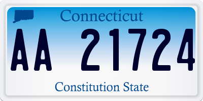 CT license plate AA21724