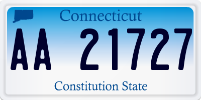 CT license plate AA21727