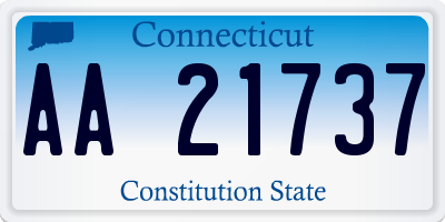 CT license plate AA21737