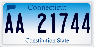 CT license plate AA21744