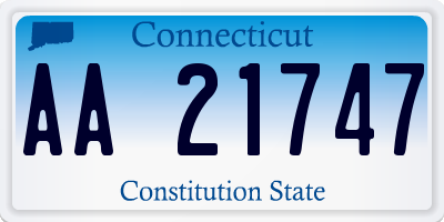 CT license plate AA21747