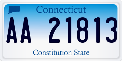 CT license plate AA21813