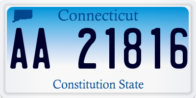 CT license plate AA21816