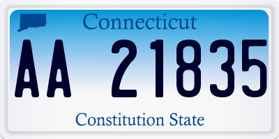 CT license plate AA21835