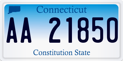 CT license plate AA21850