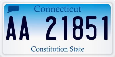 CT license plate AA21851