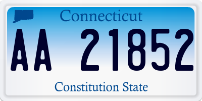 CT license plate AA21852