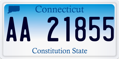 CT license plate AA21855