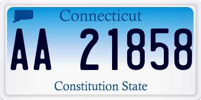 CT license plate AA21858