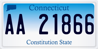 CT license plate AA21866