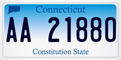 CT license plate AA21880