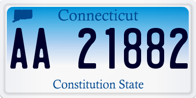 CT license plate AA21882