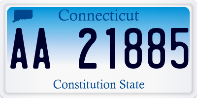 CT license plate AA21885