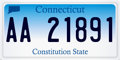 CT license plate AA21891