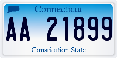 CT license plate AA21899