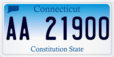 CT license plate AA21900