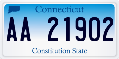 CT license plate AA21902