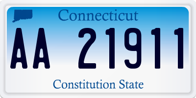 CT license plate AA21911