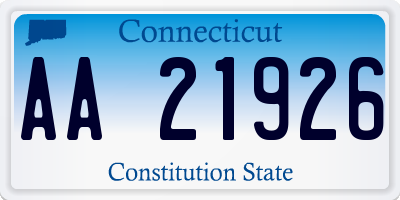 CT license plate AA21926