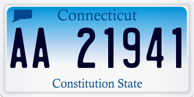 CT license plate AA21941