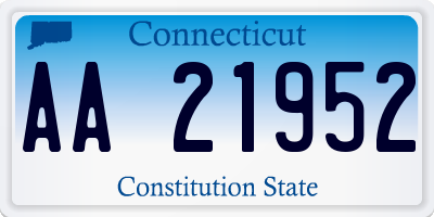 CT license plate AA21952