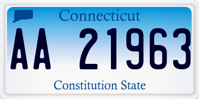 CT license plate AA21963