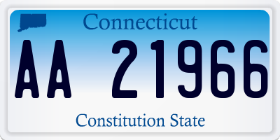 CT license plate AA21966