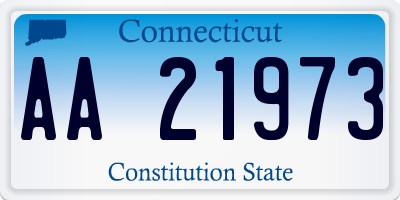 CT license plate AA21973