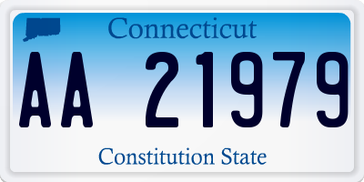 CT license plate AA21979