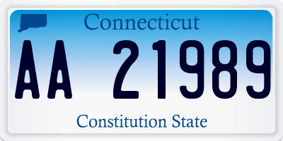 CT license plate AA21989