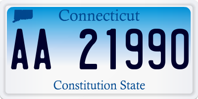 CT license plate AA21990