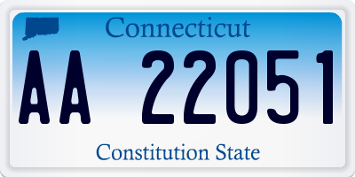 CT license plate AA22051