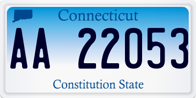 CT license plate AA22053