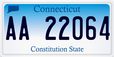 CT license plate AA22064