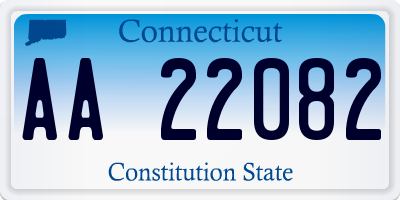 CT license plate AA22082