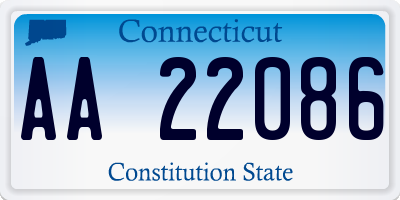 CT license plate AA22086