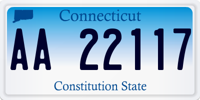 CT license plate AA22117