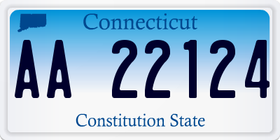 CT license plate AA22124