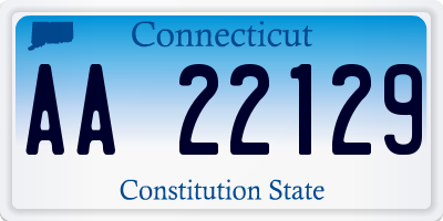 CT license plate AA22129